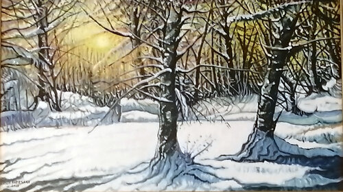 Boschi innevati van Pietro Dell'Aversana, Schilderij te koop op Singulart