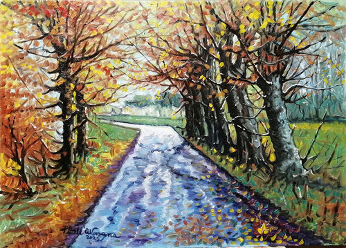 "Paesaggio autunnale" van Pietro Dell'Aversana, Schilderij te koop op Singulart