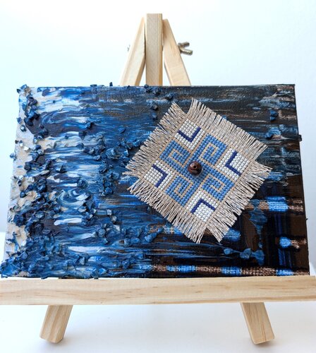 Seascape in Stitches di Camelia Dröge, Pittura in vendita su Singulart