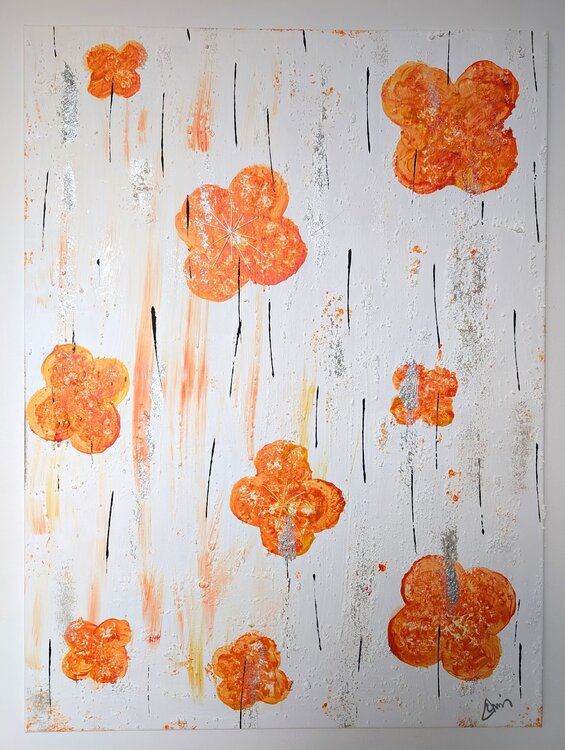 Suspended Petals in Amber Camelia Dröge