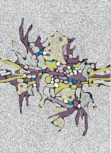 Les coraux van Delphine FRECHET, Schilderij te koop op Singulart