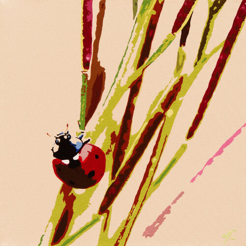 La coccinelle di Delphine FRECHET, Pittura in vendita su Singulart
