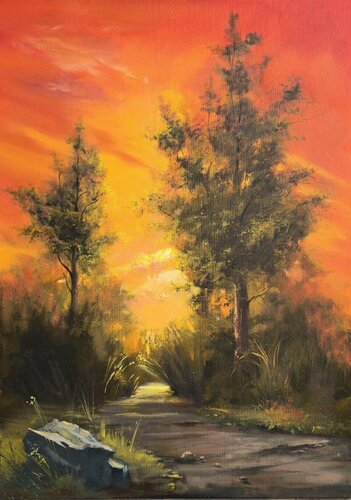 sunset by Christina Poghosyan, Painting for Sale on Singulart