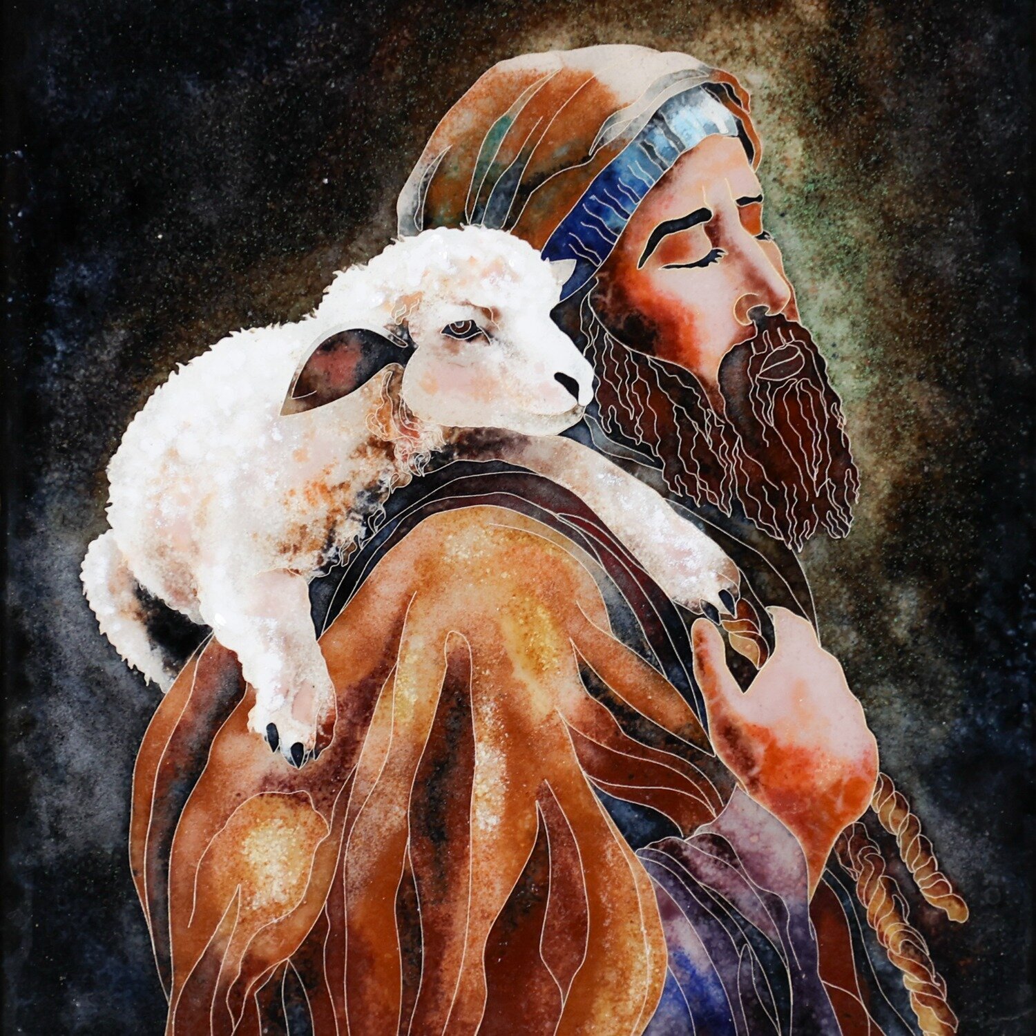Return of the Lost Lamb Christina Poghosyan Originalgemälde zu verkaufen