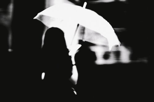 Texting In A Rainy Evening by Hua Huang, Photography for Sale on Singulart