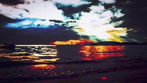 Ice And Fire Sunset Hua Huang