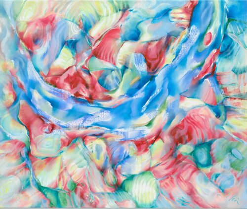 Overview riverside di Sabine Schneider, Pittura in vendita su Singulart