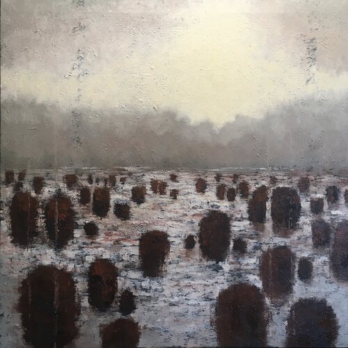 Winter van Romas Usavicius, Schilderij te koop op Singulart