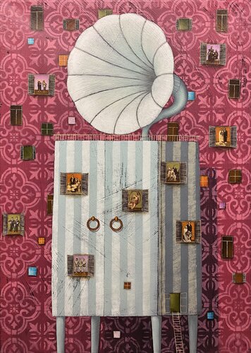 Stories of things Nr.9 van Romas Usavicius, Schilderij te koop op Singulart