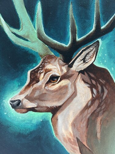 cerf lumineux de zoe vanhecke, Pintura a la venta en Singulart