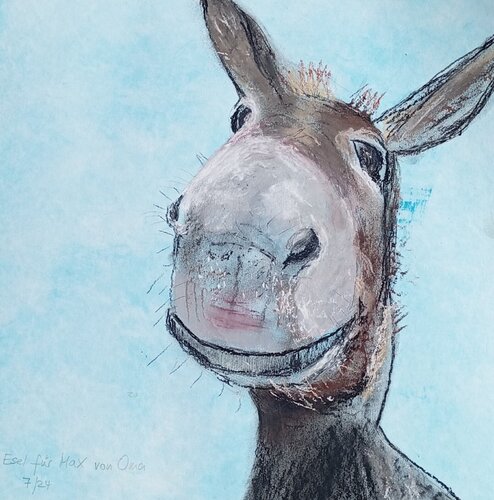 Ein Esel für Max di Sabine Hone, Opera su carta in vendita su Singulart