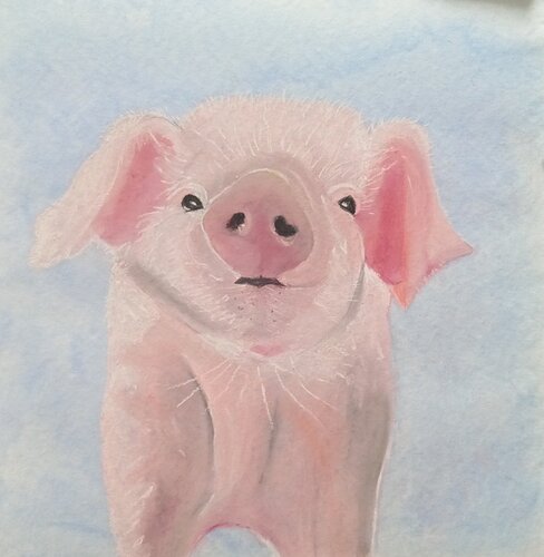 Ein Schweinchen für ... di Sabine Hone, Opera su carta in vendita su Singulart