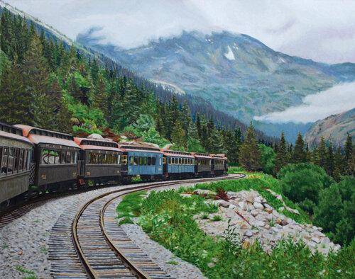 White Pass & Yukon Route Railway de Maria Deely, Dibujo a la venta en Singulart