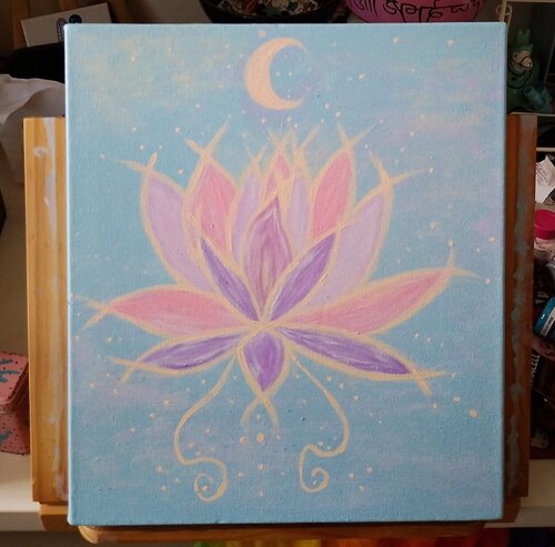 Lotus of Light and Rebirth von Claudia Menezes, Malerei kaufen auf Singulart