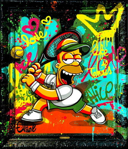 Life is Tennis by Eddy Vitalone, 회화 for Sale on Singulart