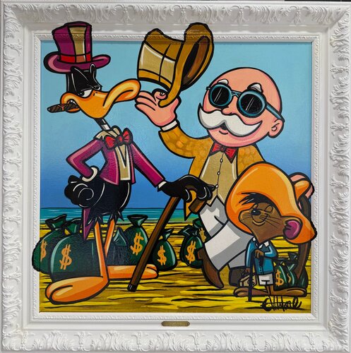 Bienvenue au paradis fiscal by Eddy Vitalone, Painting for Sale on Singulart