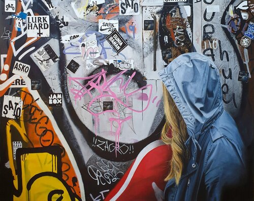Tipping point van Nicolas Clézio, Schilderij te koop op Singulart