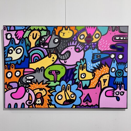 The herd by Kev Munday, Painting for Sale on Singulart