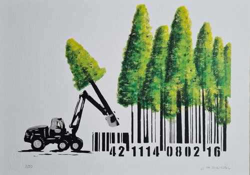 Wood stock by CANNED, Print for Sale on Singulart