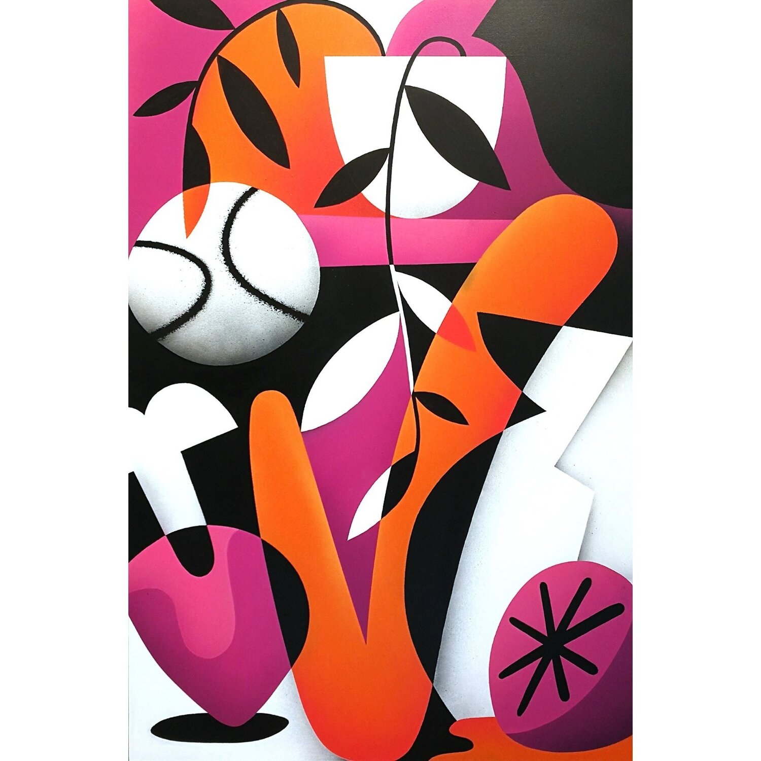Crash III Ruben Sanchez Original painting for sale