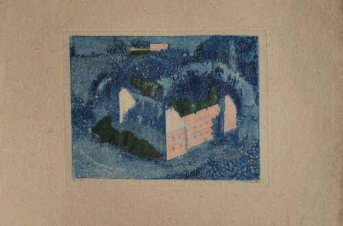 Cormartin - Saône et Loire par Monique Pehem, Œuvre sur papier en vente sur Singulart