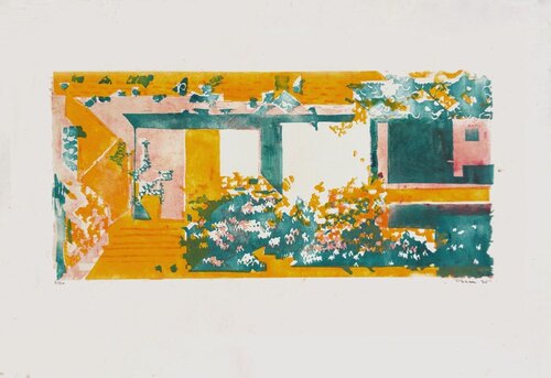 Façade fleurie von Monique Pehem, Werk auf Papier kaufen auf Singulart