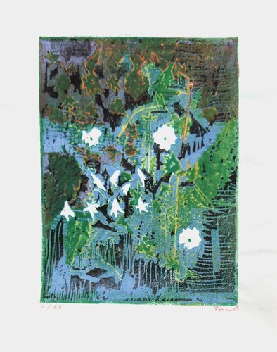 Petites fleurs blanches von Monique Pehem, Werk auf Papier kaufen auf Singulart