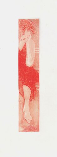 La robe rouge di Monique Pehem, Opera su carta in vendita su Singulart