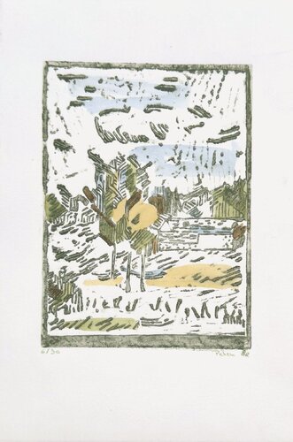 Les trois arbres de Monique Pehem, Obra en papel a la venta en Singulart