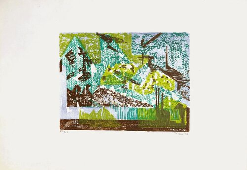 Sous bois en août by Monique Pehem, Work on Paper for Sale on Singulart