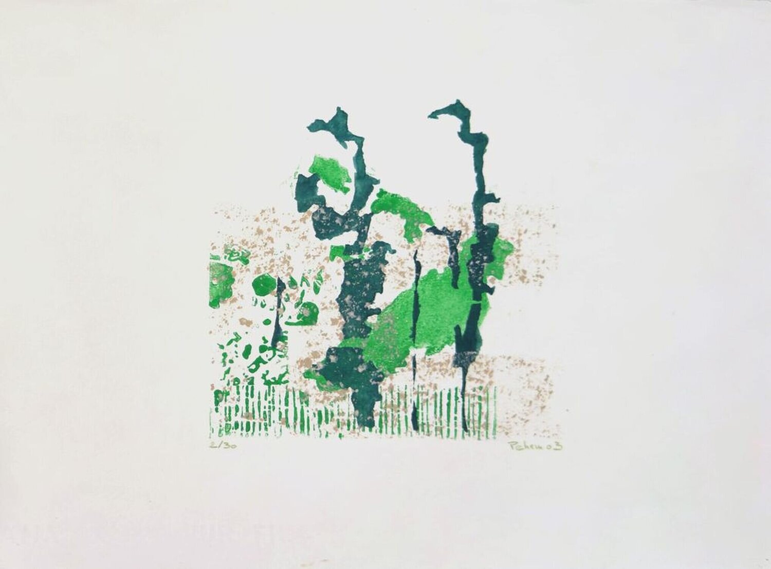 Bouquet d'arbres Monique Pehem Opera su carta in vendita