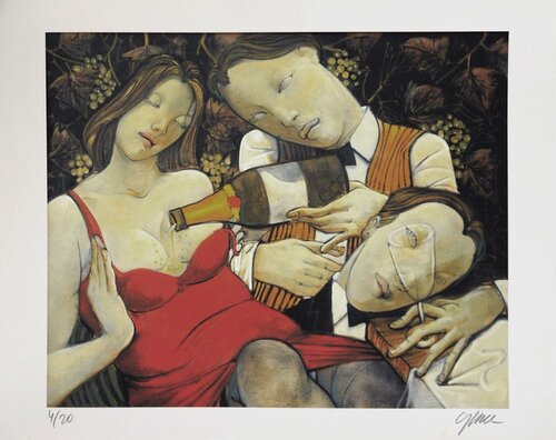 Champagne - sillon by Jean-Pierre Ceytaire, Work on Paper for Sale on Singulart
