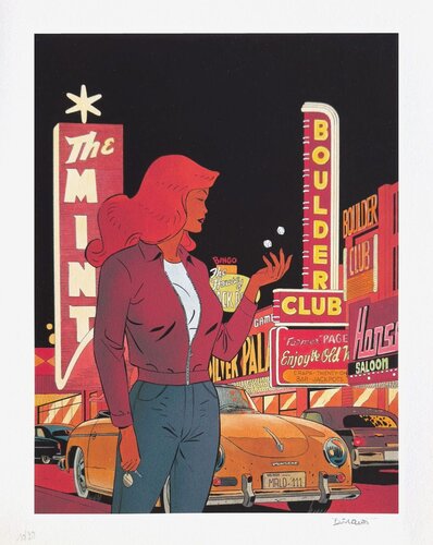 Pin-up à la Porsche par Philippe Berthet, Œuvre sur papier en vente sur Singulart
