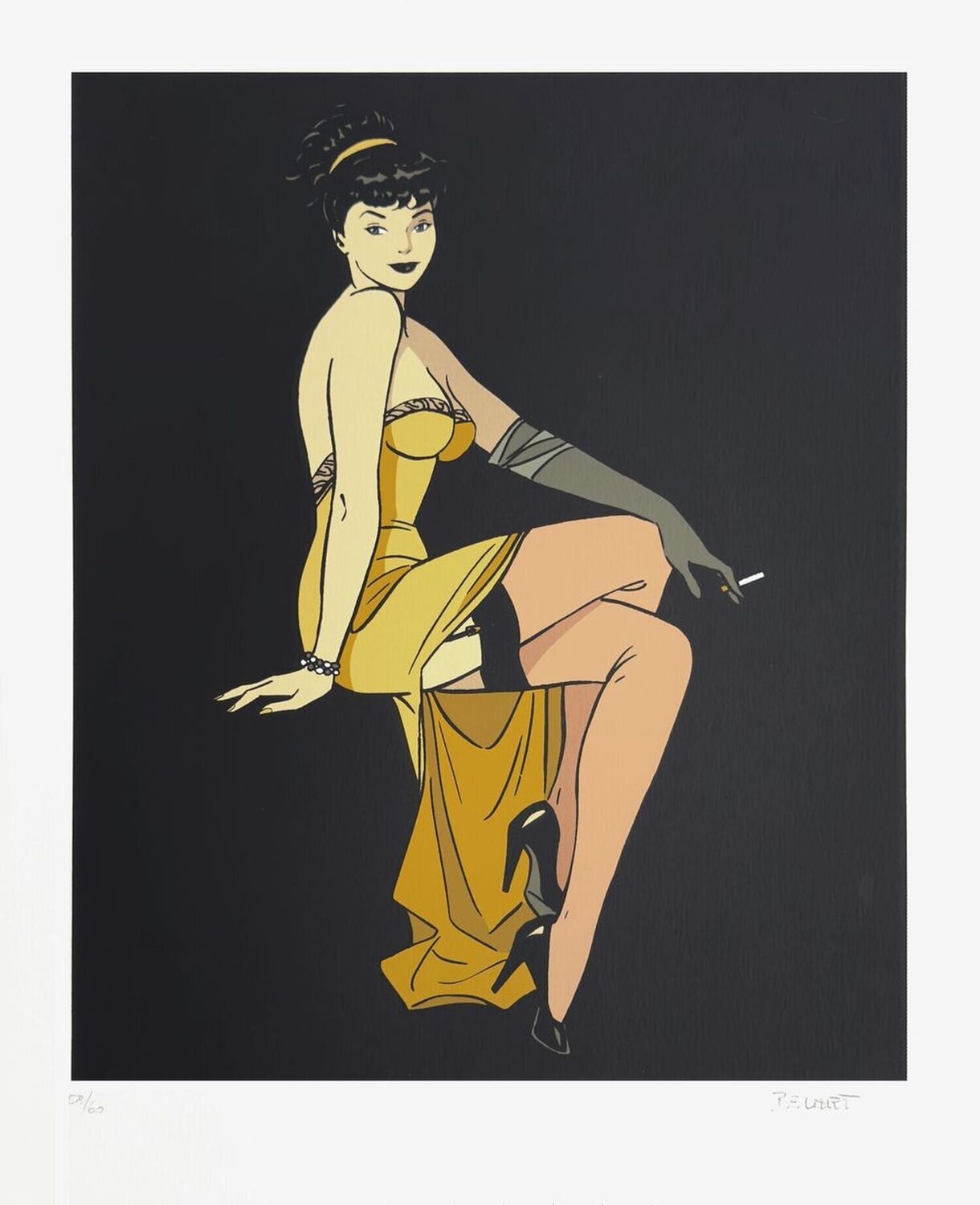 Pin-up à la cigarette Philippe Berthet