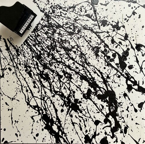 Quand le jazzman joue van Elliott Belissa, Schilderij te koop op Singulart