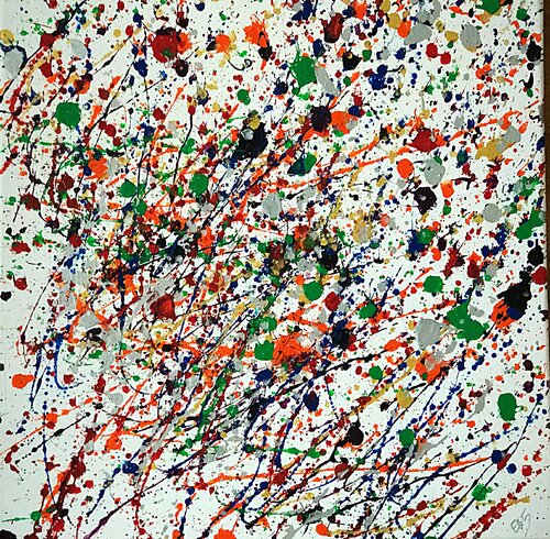 Dripping pur van Elliott Belissa, Schilderij te koop op Singulart