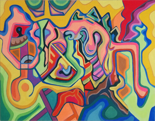 Safari overdrive par Manuel Mohr, Peinture en vente sur Singulart