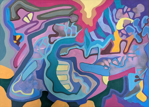 "Crumpled space" par Manuel Mohr, Peinture en vente sur Singulart