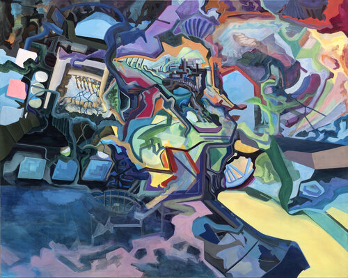Virtual landscape par Manuel Mohr, Peinture en vente sur Singulart