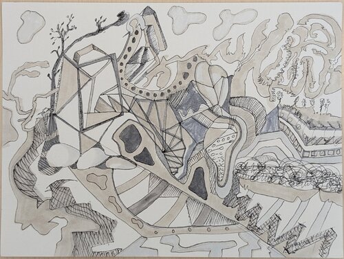 Rhythmische Studie 1 by Manuel Mohr, Drawing for Sale on Singulart