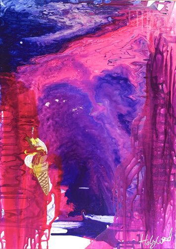 Lovers in a Melting Dream van Holly Wood, Schilderij te koop op Singulart