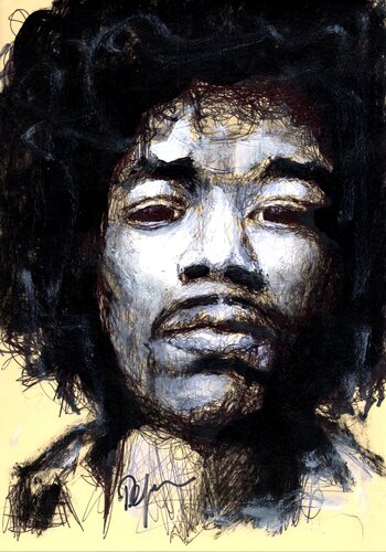 Hendrix by Pasquale Rapicano, 紙の作品 for Sale on Singulart