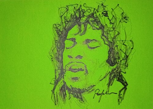 Hendrix by Pasquale Rapicano, 紙の作品 for Sale on Singulart