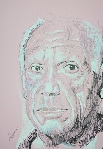 Picasso by Pasquale Rapicano, 紙の作品 for Sale on Singulart