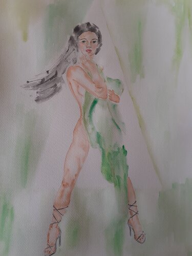 Green eyed girl by Marica Raineri, Painting for Sale on Singulart