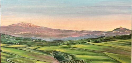 Alba in Toscana von Stefania Del Papa, Malerei kaufen auf Singulart