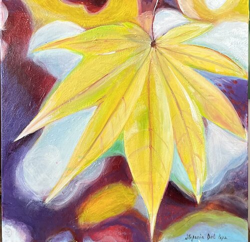Yellow Leaves von Stefania Del Papa, Malerei kaufen auf Singulart
