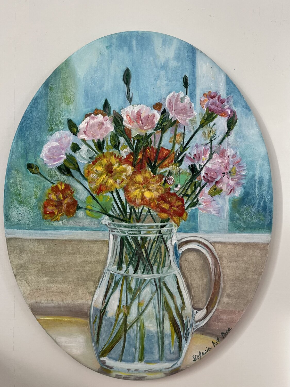 Vaso di fiori Stefania Del Papa Dipinto originale in vendita
