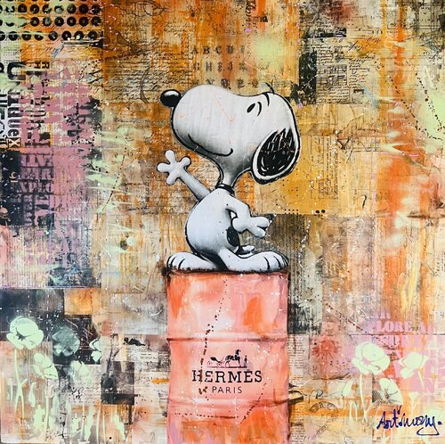 Hermès Snoopy di Patricia Ducept, Pittura in vendita su Singulart