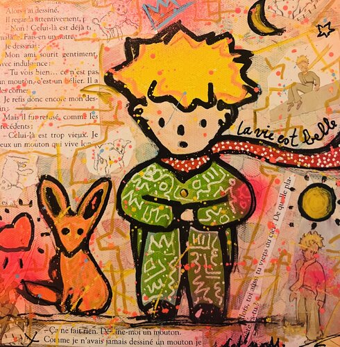Mon petit prince van Patricia Ducept, Schilderij te koop op Singulart